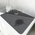 thumbnail image 1 of Super Absorbent Diatomite Drying Mat for Kitchen Counter | 12x16 Inch Non-Slip Rubber Back | Fast-Drying Coffee & Dish Mat | Easy Clean Modern Gray Design, 1 of 8