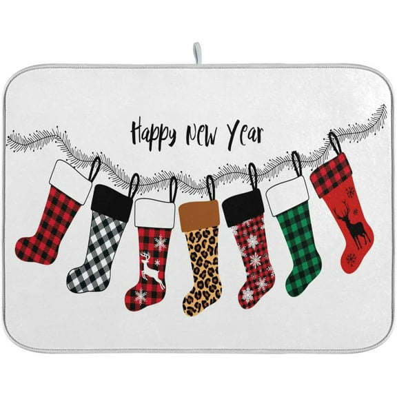 Super Absorbent Dish Drying Mat Microfiber Fast-Drying Dish Mat 16" x 18" Kitchen Dish Drying Pad Mandala Turquoise Teal Blue Green