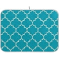 thumbnail image 1 of Super Absorbent Dish Drying Mat Microfiber Fast-Drying Dish Mat 16" x 18" Kitchen Dish Drying Pad Mandala Turquoise Teal Blue Green, 1 of 1