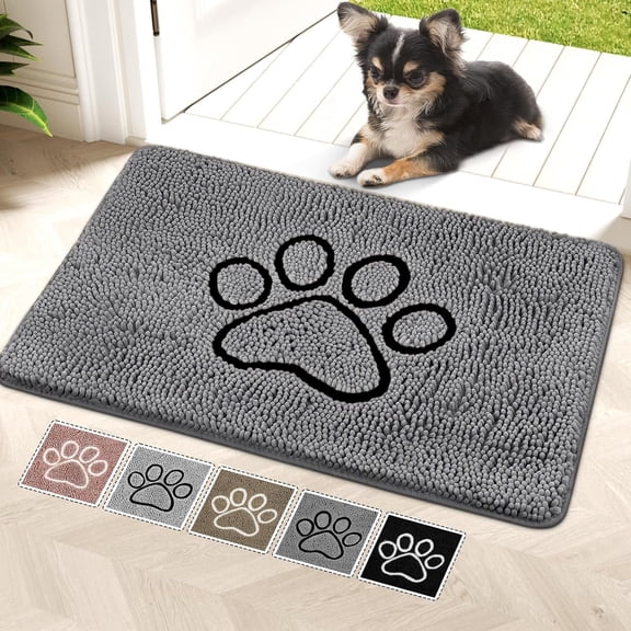 Super Absorbent Door Mat, 30"*20" Anti Slip Mat for Muddy Paws, Pet Rugs for Dirty Paws Washable That Absorbs and Dirt, for Cage and Pet Resting Carpet
