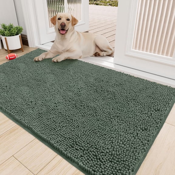 Super Absorbent Door Mat Indoor, Microfiber Quick Dry Chenille Entryway Rug, Non-Slip Front Door Mat, Indoor Mats for Entryway, Machine Washable Pet Rug