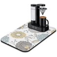 thumbnail image 1 of Super Absorbent Floral Coffee Drying Mat, 19.5x12in - Functional Kitchen Counter Mat & Splash Guard, Perfect for Espresso Machines and Coffee Makers, Coffee Mat Upgrades Dining Room Décor, 1 of 7