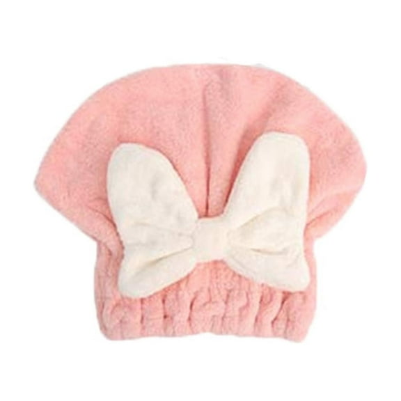 Super Absorbent Hair Towel Wrap - Coral Velvet Bow Dry Hair Cap for Wet Hair, Quick Dry Microfiber Bath Cap, Frizz-Free Hair Towel for Women & Men, 85g