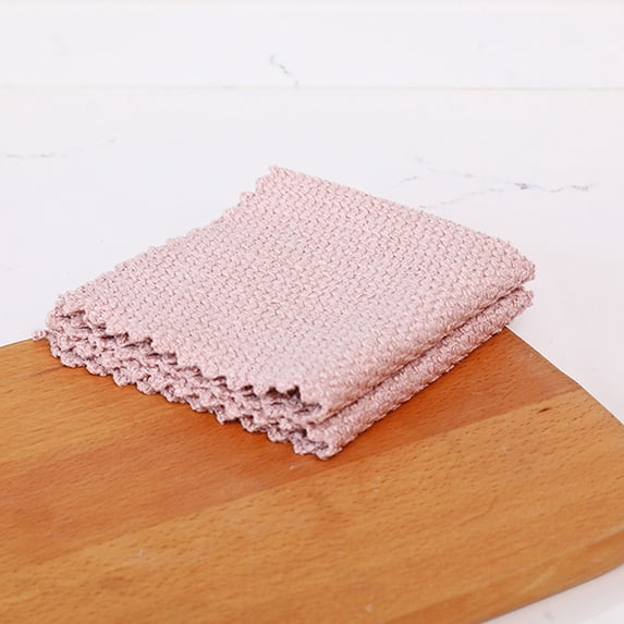 Super Absorbent Kitchen Dish Towels Set, Coral Fleece Cleaning Cloths, Fast Oil and Liquid Wiping Rags, Durable Scratch-Free Home and Car Cleaning
