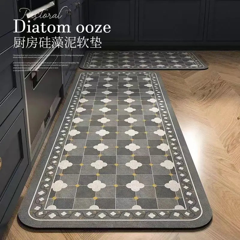 Super Absorbent Kitchen Floor Mat Diatom Mud Pad Bath Pad AntiSlip Carpet Kitchen Mats Wipeable
