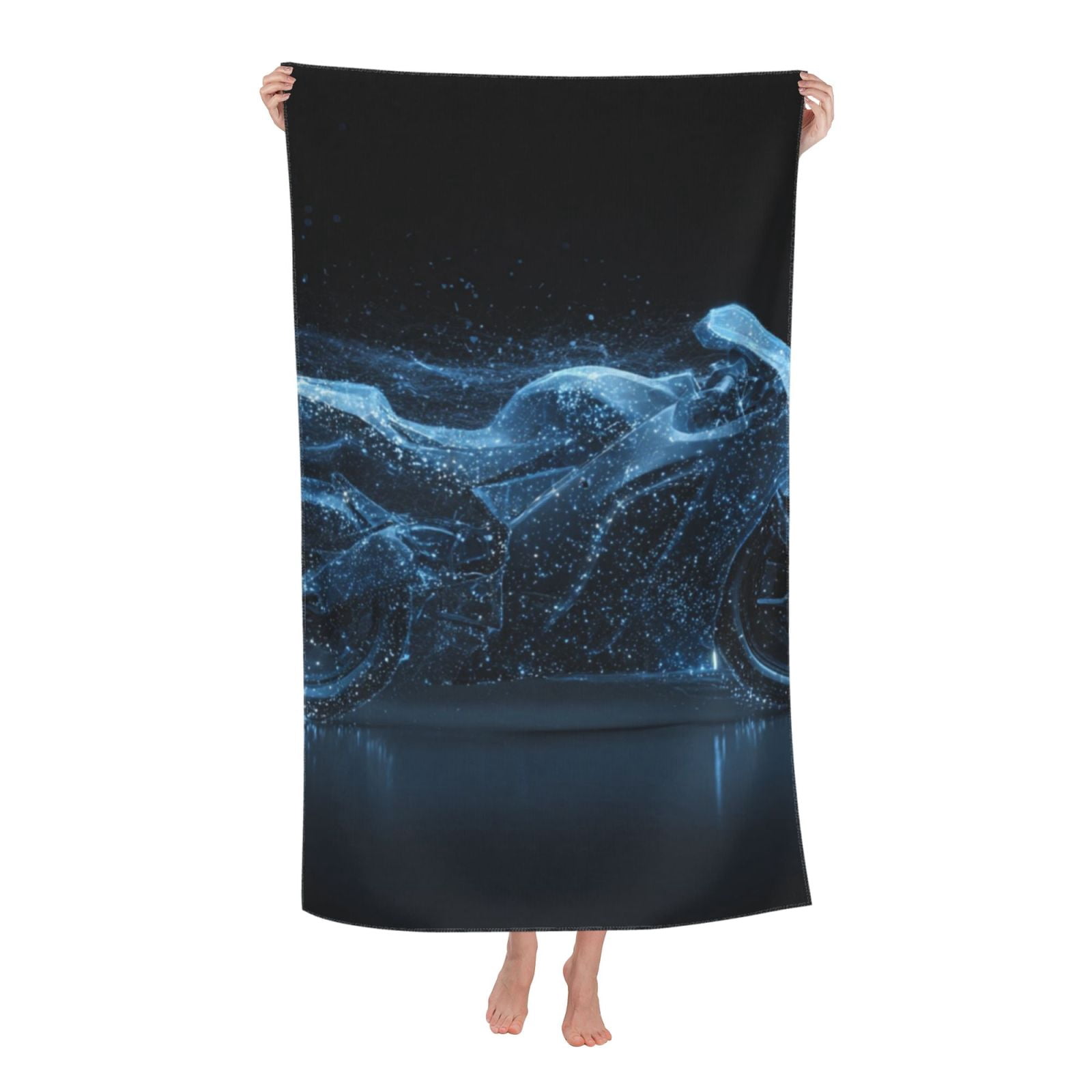 Motocross Beach Towel Blue