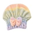 thumbnail image 1 of Super Absorbent Microfiber Hair Towel Wrap for Wet Hair – Quick-Drying, Soft Bow Tie Design, Thickened, Machine Washable, Ideal for Curly or Thick Hair, A, 1 of 5