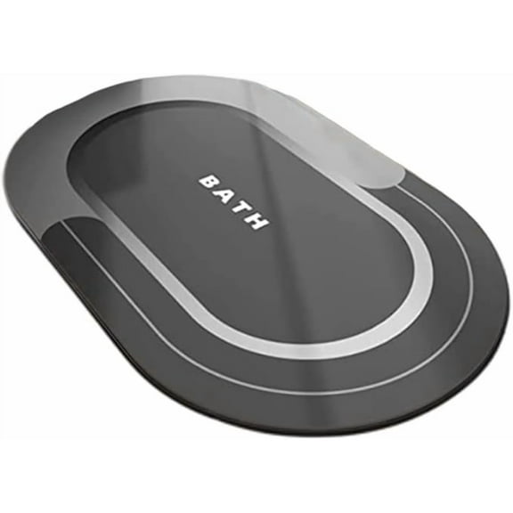 Super Absorbent Non-Slip mat, Quick Drying Bath mat and Dirt Resistant Bathroom Rug for Shower, Sink and Bathtub - 17" x 27" (Dark Grey)