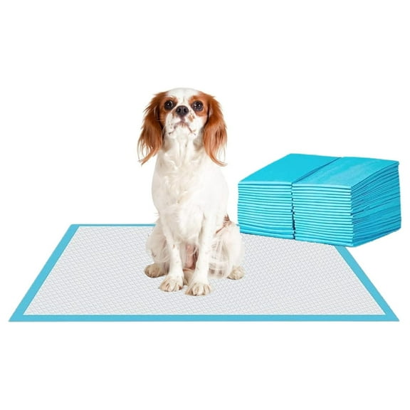 Super Absorbent, Puppy Potty Pads | Heavy Duty, Disposable & Quick-Drying for Pet Indoor Training | Pee Pads with Plastic Backing for Self-Cleaning Dog Potty | 50 Count 50 Training Pads