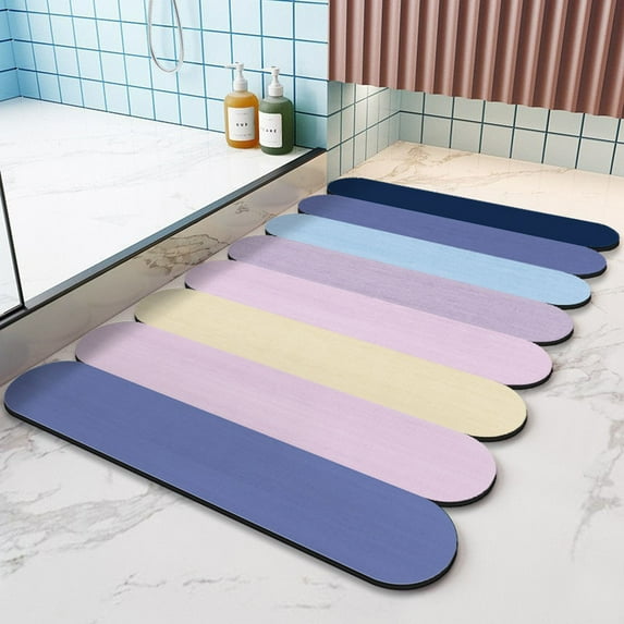 Super Absorbent Quick-Dry Bath Rug | Non-Slip Rubber Backing | Washable Bathroom Floor Mat | 16X24 Inch Modern Shower Mat for Bathtub & Shower Room