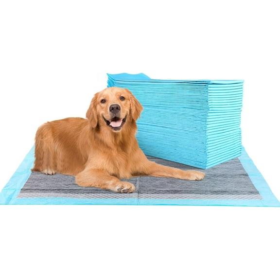 Super Absorbent Waterproof Dog and Puppy Pet Training Pad, Housebreaking Pet Pad,Blue (13"x 17.7"(100PCS), Odor Control)