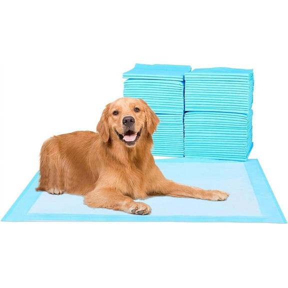 Super Absorbent Waterproof Dog and Puppy Pet Training Pad, Housebreaking Pet Pad,Blue (23.6"x23.6"(40PCS))