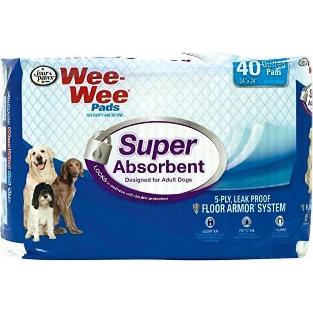 Super Absorbent WeeWee Dog Pads 40 Ct