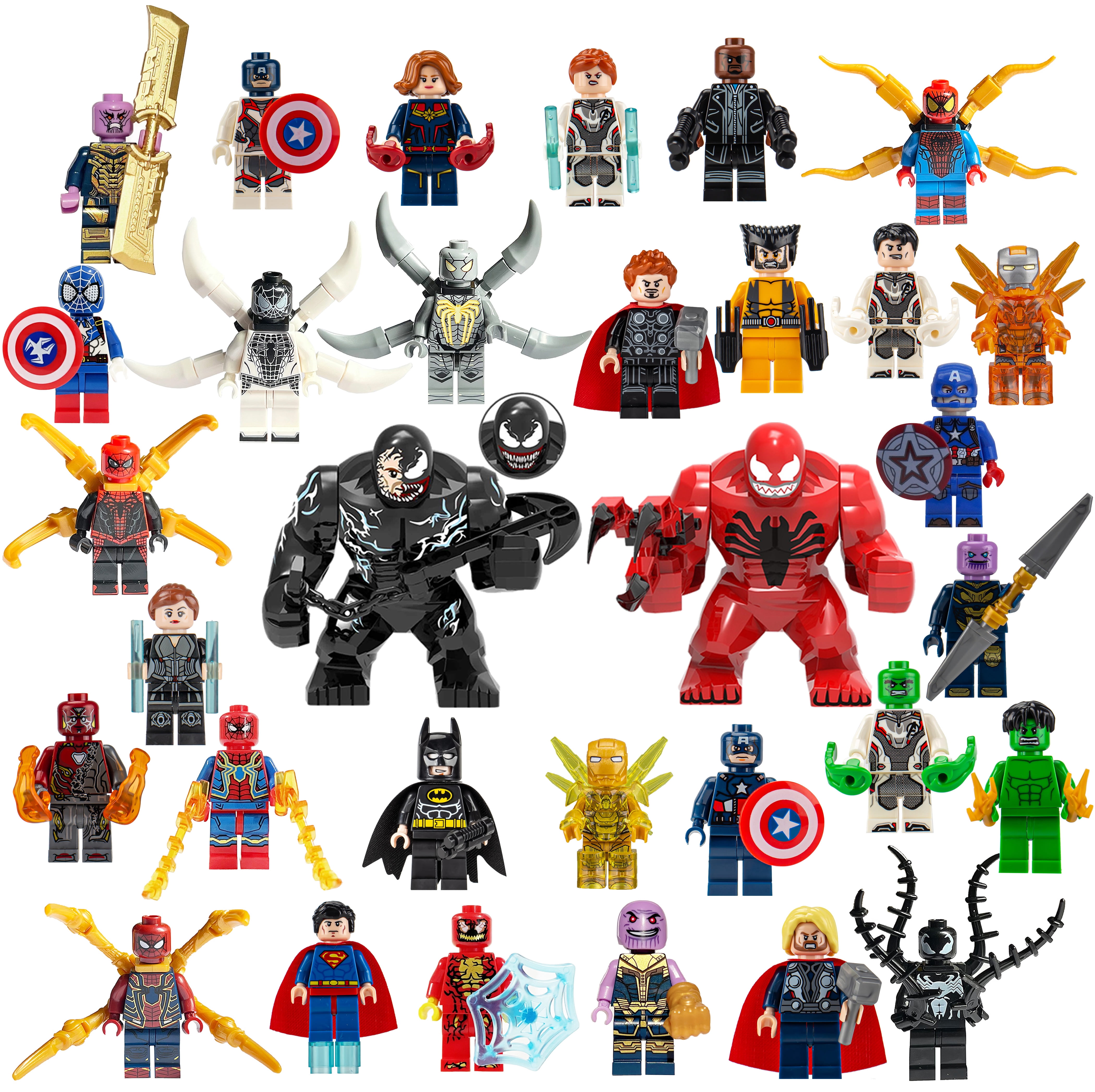 Super Action Figures Heroes Carnage Venom Devastating Figurines Set(30 Pack)Birthday Gift Cake Topper Party Decorations