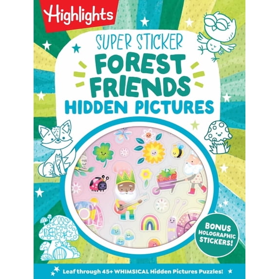 Super Sticker Hidden Pictures Super Sticker Forest Friends Hidden Pictures: 64-Page Puzzle Book for Kids 6-9 with Classic Hidden Pictures Puzzles, Woo, (Paperback)