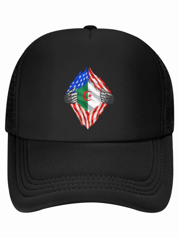 Super Algerian Heritage Algeria Roots USA Flag Baseball Cap