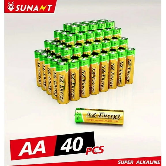 Super Alkaline Power AA Battery(40PCS), Double A Long Acting Alkaline Battery, Suitable For Home And Office Equipment