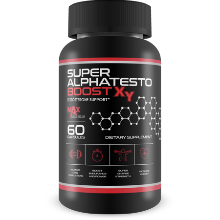 Super AlphaTesto Boost X Y - Natural Testosterone Support - Herbal Blend Testosterone Booster to Improve Muscle Growth - Feel Youth, Power, Energy, and Drive - 60 Capsules