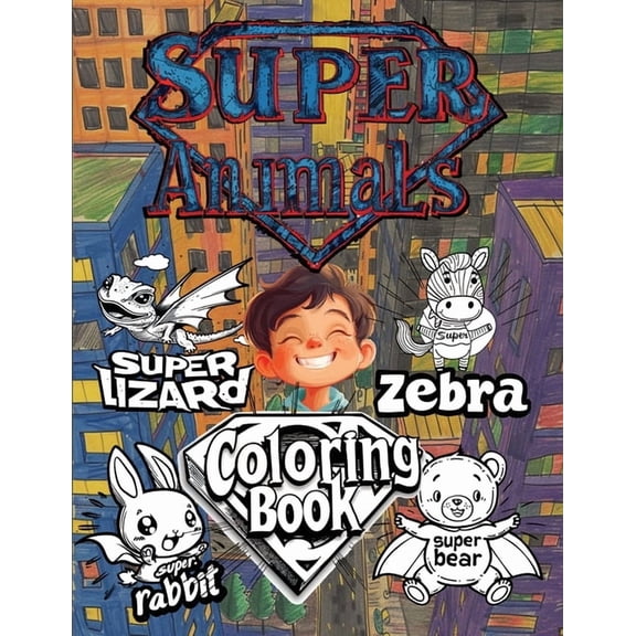 Super Animals Coloring Book, (Paperback)