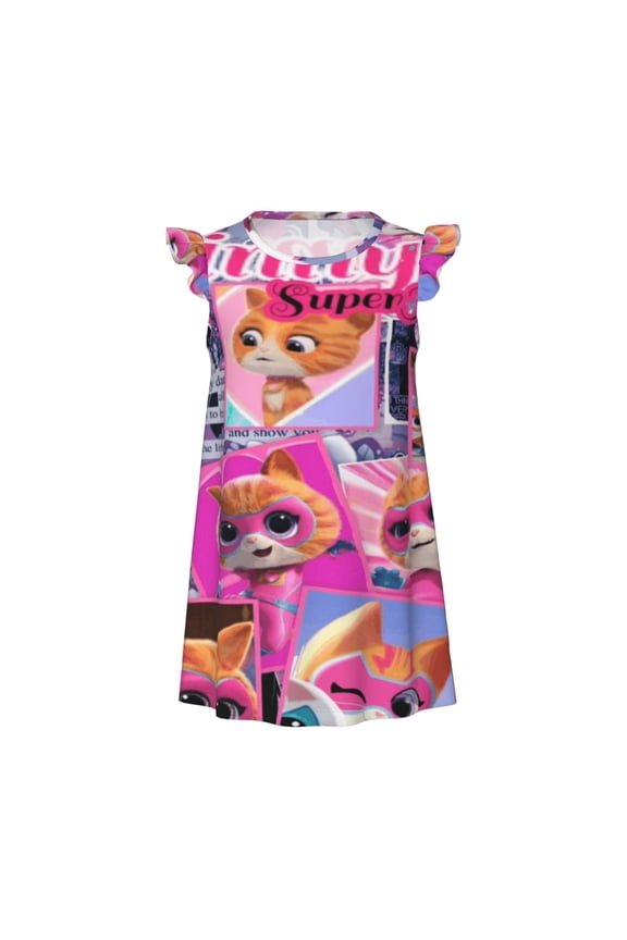 Super Anime Kitty Nightgown Princess Pajama Dresses For Sleepwear Nightie