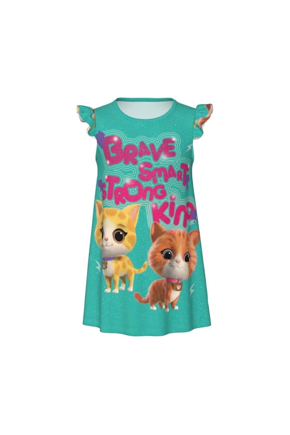 Super Anime Kitty Nightgown Princess Pajama Dresses For Sleepwear Nightie
