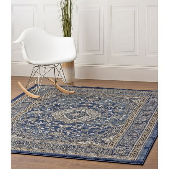 Super Area Rugs Artifact Blue/Beige Area Rug