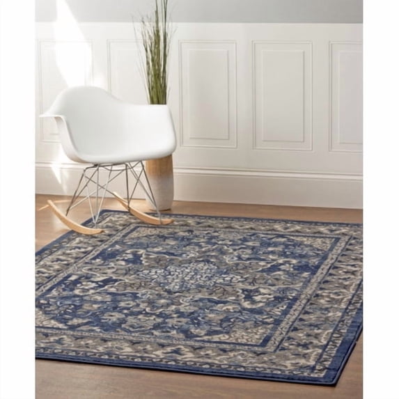 Super Area Rugs Artifact Blue/Gray Area Rug