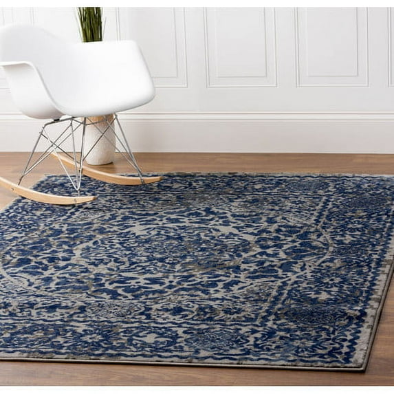 Super Area Rugs Artifact Gray/Blue Area Rug