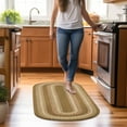 thumbnail image 1 of Super Area Rugs Braided Farmhouse Jute Primitive Area Rug Oval 2' x 4' - Green, 1 of 5