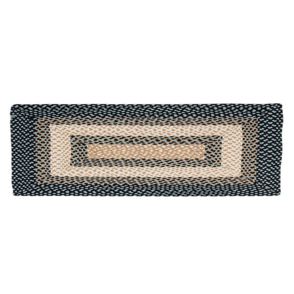 Super Area Rugs Country Braided Farmhouse Cotton Reversible Area Rug Blue & Cream - Runner 2' X 6'