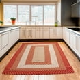 thumbnail image 1 of Super Area Rugs Country Braided Farmhouse Cotton Reversible Area Rug Red & Cream - Rectangle 4' X 6', 1 of 5