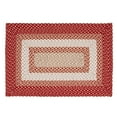thumbnail image 1 of Debra Country Red & Cream Area Rug 5' x 8' Rectangle, 1 of 5