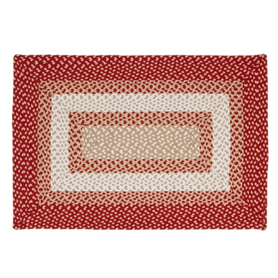 Debra Country Red & Cream Area Rug 5' x 8' Rectangle