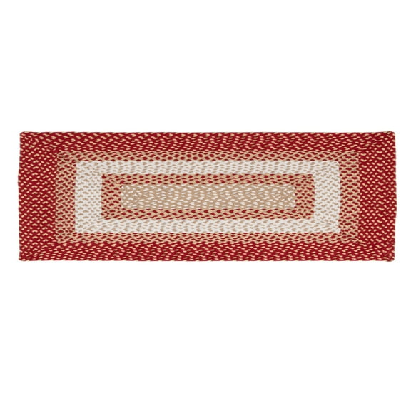 Debra Country Red & Cream Area Rug 2' x 6' Runner