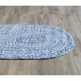 thumbnail image 1 of Super Area Rugs Country Farmhouse Braided Cotton Handmade Area Rug Blue & White 4' Round 4' Round Round, 1 of 5