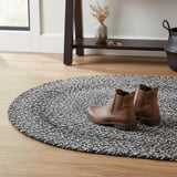 Braided Rug Under Pool Table Super Area Rugs Dark Gray / Light Gray Braided Rug Farmhouse Kitchen ...