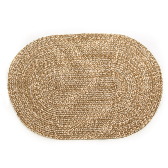 Super Area Rugs Farmhouse Braided Rug Brown Multicolor 4' x 4' 4' Round Brown