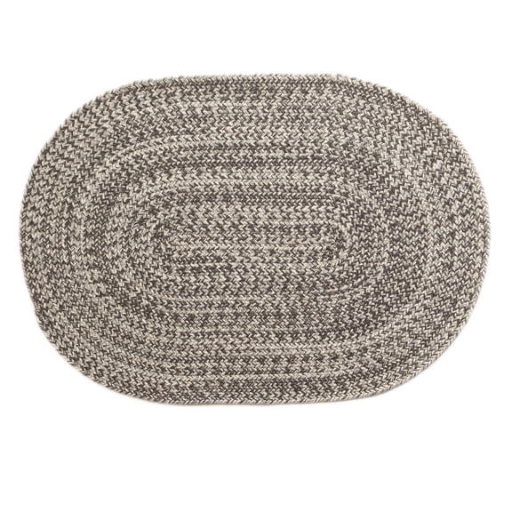 Super Area Rugs Farmhouse Braided Rug Charcoal, Gray, Light Gray, White 5' x 8' 5' x 8' White