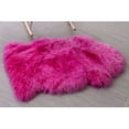 thumbnail image 1 of Super Area Rugs, Genuine Australian Sheepskin Pink Fur Rug, Single Pelt, 2ft. X 3ft., 1 of 5