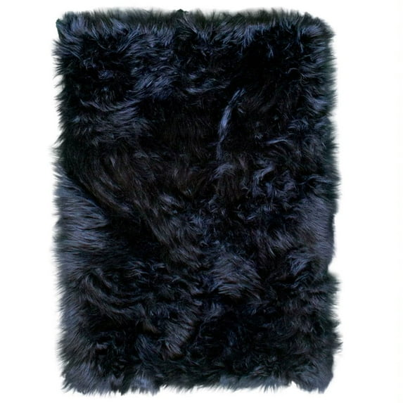 Super Area Rugs Glam Solid Print Shag Area Rug, 3' x 5'