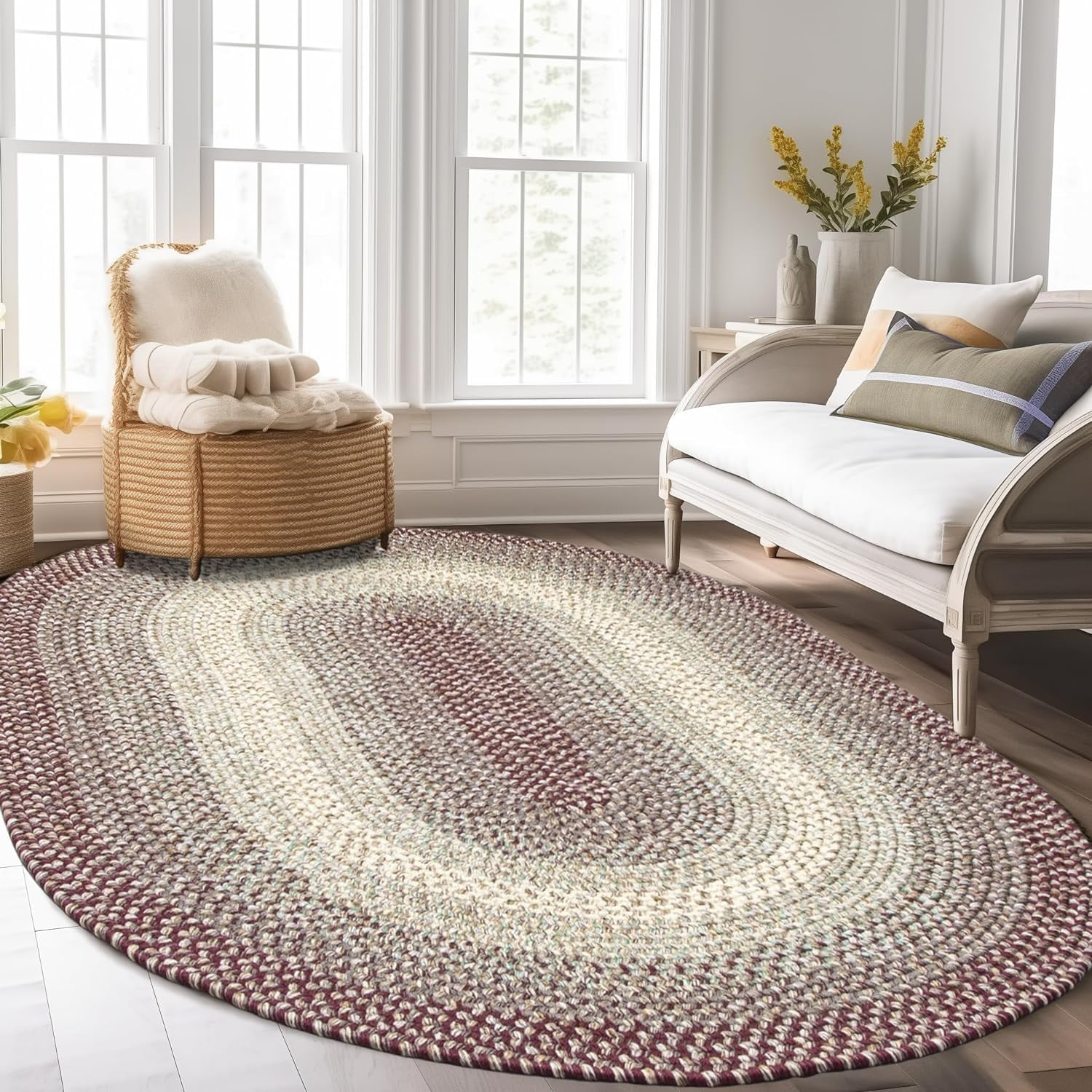 Super Area Rugs Large Braided Rugs 8X11 Farmhouse Kitchen Rug