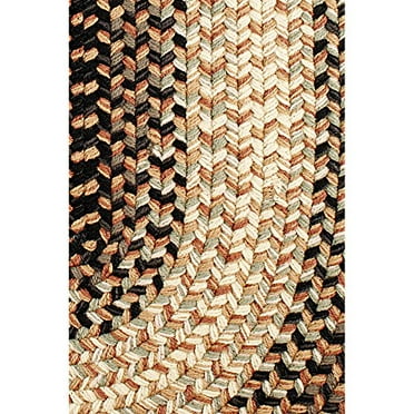 Super Area Rugs Oval 2X3 Herb Garden Braided Rug Hartford Primitive Decor Rug - Indoor Outdoor - 2' X 3' Braided Rug Entryway Rug - Doorway Rug