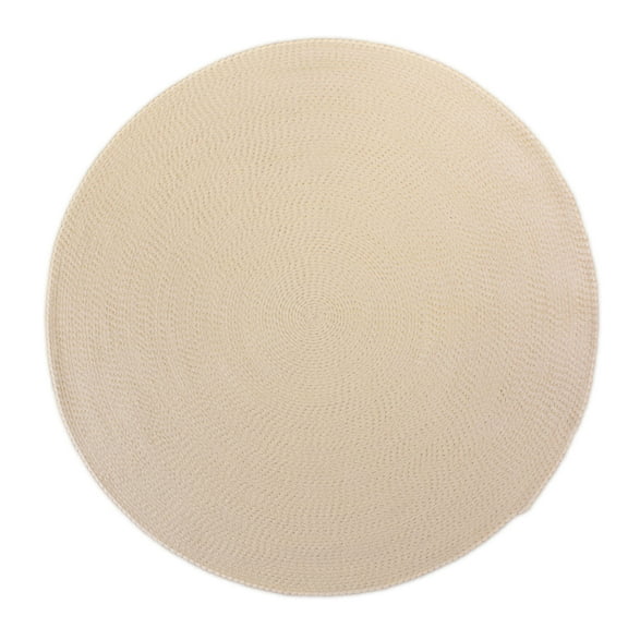 Super Area Rugs Solid Knobby Braided Rug Beige - 4' X 4'