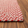 thumbnail image 1 of Super Area Rugs Tri-Color Braided Cotton Farmhouse Rug Red,White,Gray Rectangle 4' X 6' 4' x 6' Indoor Rectangle, 1 of 5