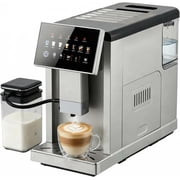 Super Automatic Espresso Machine with Built-in Grinder & Milk Frother, 20 Bar Dual Boiler Coffee Maker for 7 Drinks, Self-Cleaning System and Maintenance Alerts, Home Cappuccino & Latte Machine