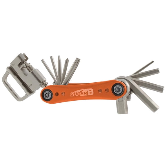 Super B TB-FD40 17 in 1 Mini Folding Tool, Orange