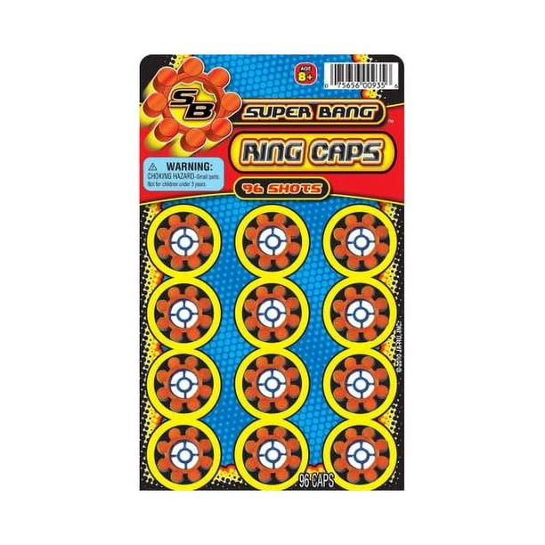 Super Bang Toy 8 Shot Ring Caps - 96 Caps Refills - Walmart