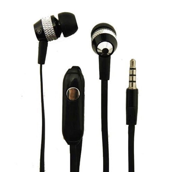 Super Bass Noise-Isolation Stereo Earbuds/ Earphones for BlackBerry KEYone, Motion, DTEK70, Mercury, DTEK60, Priv, Q10, Z10, Passport, Z30, Bold 9900, Classic (Black) - w/ Mic + MND Stylus