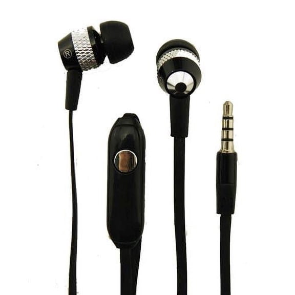 Super Bass Noise-Isolation Stereo Earbuds/ Earphones for Casio G'ZONE-Boulder,C811 (G'zOne Commando 4G), C771 (GzOne Commando) (Black) - w/ Mic + MND Stylus