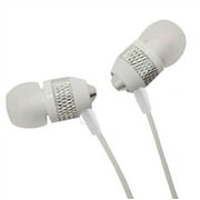 Super Bass Noise-Isolation Stereo Earbuds/ Earphones Compatible with iPad Air 2019, Air 2/ Air, 9.7 2018, 2017, 2, 4th gen White - w/ Mic + MND Stylus